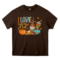 Chocolate Brown i love fall most of fall Heavy Core Tee - CowhideDigitalArt