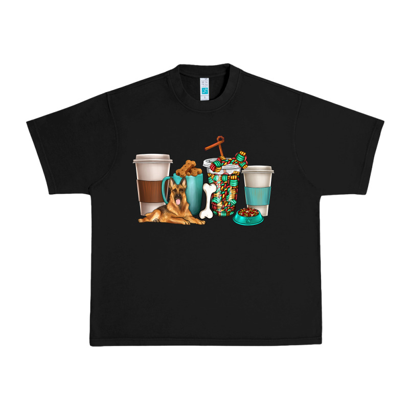 German Shepherd Dog Coffee Cups Urban Heavy Tee by texasbilliewilder | Teevron