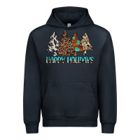 Navy Happy Holidays Trees Urban Hoodie - MaliasSmallBusiness