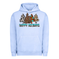 Pigment Grape Ice Happy Holidays Trees Urban Hoodie - MaliasSmallBusiness