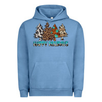 Pigment Pebble Blue Happy Holidays Trees Urban Hoodie - MaliasSmallBusiness