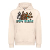 Sandshell Happy Holidays Trees Urban Hoodie - MaliasSmallBusiness