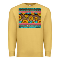 Antique Gold western sunflowers turquoise Premium Sweatshirt - Artiststas