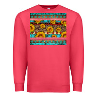 Cardinal western sunflowers turquoise Premium Sweatshirt - Artiststas