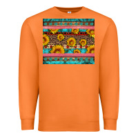 Carrot western sunflowers turquoise Premium Sweatshirt - Artiststas