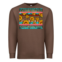 Chestnut western sunflowers turquoise Premium Sweatshirt - Artiststas