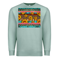 Seafoam western sunflowers turquoise Premium Sweatshirt - Artiststas