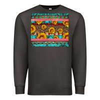 Smoke western sunflowers turquoise Premium Sweatshirt - Artiststas