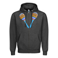 Blue Maracas Zipper Hoodie | Teevron