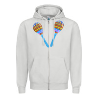 Dove Grey blue maracas Zipper Hoodie - FaDigitalArtStudio