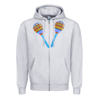 Heather Grey blue maracas Zipper Hoodie - FaDigitalArtStudio