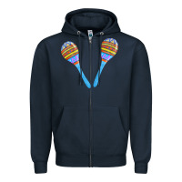 Navy blue maracas Zipper Hoodie - FaDigitalArtStudio