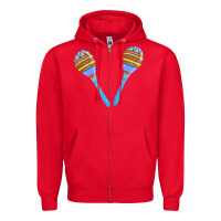 Red blue maracas Zipper Hoodie - FaDigitalArtStudio
