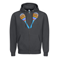 Smoke blue maracas Zipper Hoodie - FaDigitalArtStudio