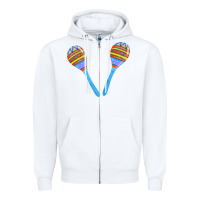 White blue maracas Zipper Hoodie - FaDigitalArtStudio