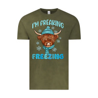 Vintage Olive i'm freaking freezing Vintage Tee - MaliasSmallBusiness