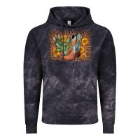 Cloud Black cowboy boots cactus leopard Vintage Hoodie - AdoDesignShop