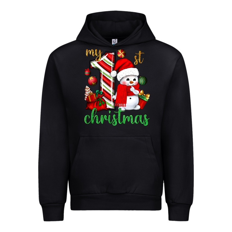 My 1st. Christmas With Cute Snowman Urban Hoodie by NancyCooperArtShop | Teevron