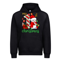 Black My 1st. Christmas with cute snowman Urban Hoodie - NancyCooperArtShop