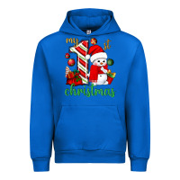Cobalt My 1st. Christmas with cute snowman Urban Hoodie - NancyCooperArtShop