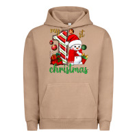 Pigment Burro My 1st. Christmas with cute snowman Urban Hoodie - NancyCooperArtShop