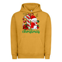 Pigment Peanut Butter My 1st. Christmas with cute snowman Urban Hoodie - NancyCooperArtShop