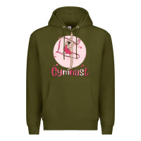Army Green gymnast Premium Hoodie - MaliasSmallBusiness