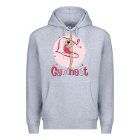 Heather Grey gymnast Premium Hoodie - MaliasSmallBusiness