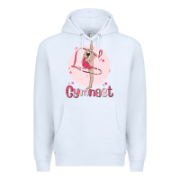 White gymnast Premium Hoodie - MaliasSmallBusiness