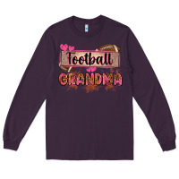 Plum football grandma with leopard Long Sleeve Tee - Zillion Design Studio