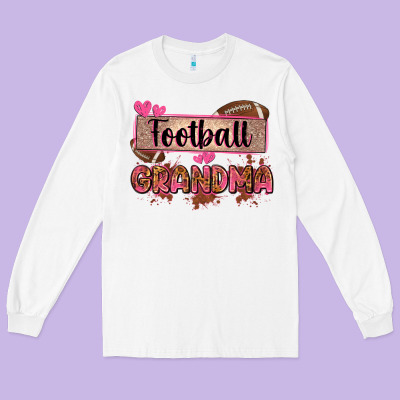 Football Grandma With Leopard Long Sleeve Tee Designed By Zillion Design Studio