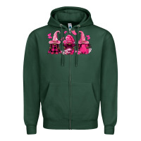Sports Green breast cancer afro gnomies Zipper Hoodie - FaDigitalArtStudio