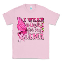 Bubblegum Pink I Wear Pink For My Mama with Butterfly Classic Tee - texasbilliewilder