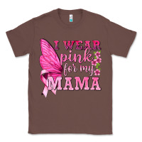 Chestnut I Wear Pink For My Mama with Butterfly Classic Tee - texasbilliewilder