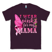 Plum I Wear Pink For My Mama with Butterfly Classic Tee - texasbilliewilder