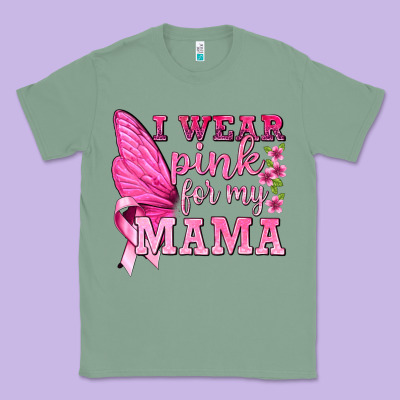 I Wear Pink For My Mama With Butterfly Classic Tee Designed By Texasbilliewilder