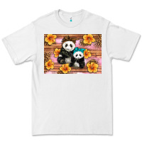 White Mama Panda And Baby Panda Premium Tee - Artiststas