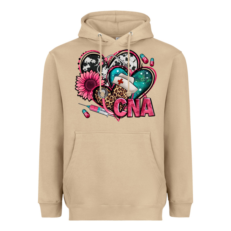 Certified Nursing Assistant Cna Hearts Heavyweight Hoodie by Jasminsmagicworld | Teevron