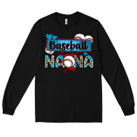 Black baseball nana with leopard Long Sleeve Tee - Zillion Design Studio