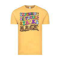 Vintage Mustard expensive diffucult and talks back Vintage Tee - MaliasSmallBusiness