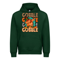 Forest Green Gobble Gobble Gobble Urban Hoodie - MaliasSmallBusiness