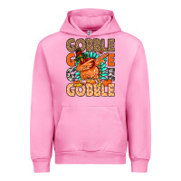 Fuchsia Pink Gobble Gobble Gobble Urban Hoodie - MaliasSmallBusiness