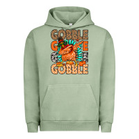Pigment Oil Green Gobble Gobble Gobble Urban Hoodie - MaliasSmallBusiness