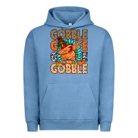 Pigment Pebble Blue Gobble Gobble Gobble Urban Hoodie - MaliasSmallBusiness