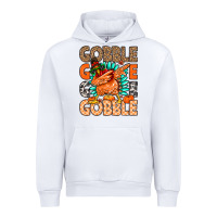 White Gobble Gobble Gobble Urban Hoodie - MaliasSmallBusiness