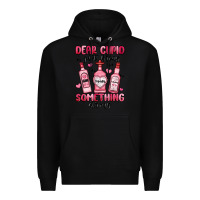 Black dear cupid just bring something strong Premium Hoodie - MaliasSmallBusiness