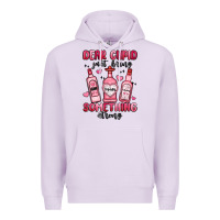 Lilac dear cupid just bring something strong Premium Hoodie - MaliasSmallBusiness