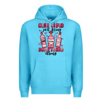 Ocean Blue dear cupid just bring something strong Premium Hoodie - MaliasSmallBusiness