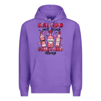 Purple dear cupid just bring something strong Premium Hoodie - MaliasSmallBusiness
