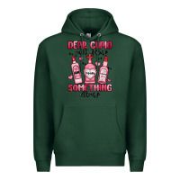 Sports Green dear cupid just bring something strong Premium Hoodie - MaliasSmallBusiness